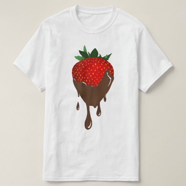 Camiseta fresa cubierta de chocolate T-Shirt (Diseño del anverso)