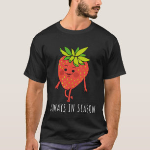 Camiseta Fresa Cuta Gráfica Fresa Fresa Fresa