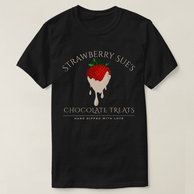 Camiseta fresa de chocolate blanco T-Shirt (Diseño del anverso)