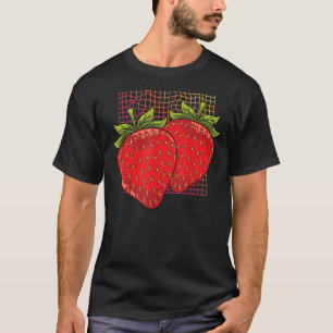 Camiseta Fresa de fresa de frutas de verano con sintetizado