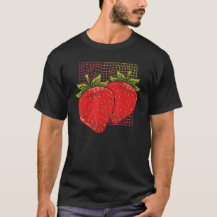 Camiseta Fresa de fresa de frutas de verano con sintetizado