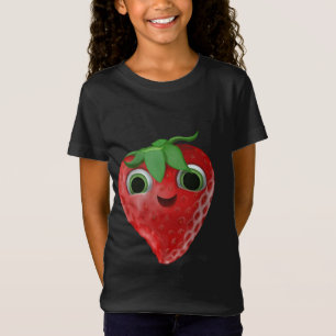 Camiseta Fresa de frutos de cáscara con amargo sonriente
