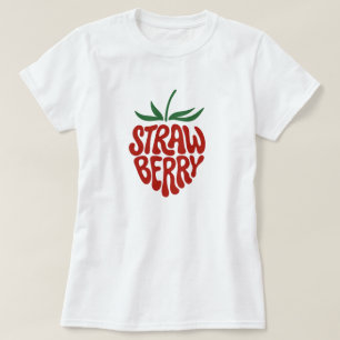 Camiseta Fresa - Diseño gráfico de fruta retro estético