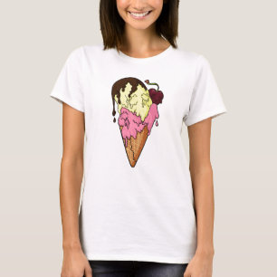 Camiseta Fresa dulce mortal y helado de cráneo bananero