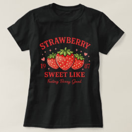 Camiseta Fresa Dulce Personalizada Año de Nacimiento Person