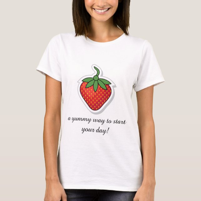 Camiseta Fresa dulce rojo (Anverso)