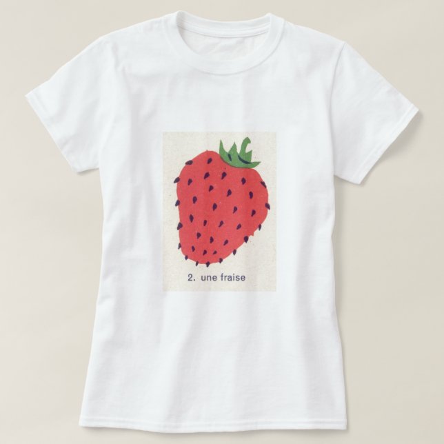 Camiseta Fresa francesa (Diseño del anverso)