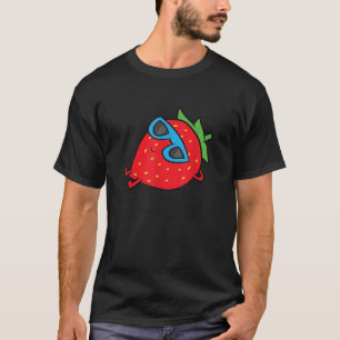Camiseta Fresa Fruta de verano Gafas de sol Fresa