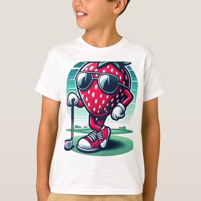 Camiseta ¡Fresa Guay Golfer! - Personalizado Strawberry Gol (Anverso)