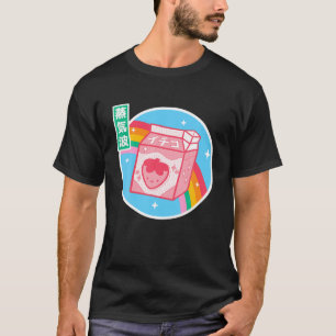 Camiseta Fresa Leche Arcoiris estilo Japón Otaku Vaporwav