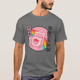Camiseta Fresa Leche Arcoiris estilo Japón Otaku Vaporwav