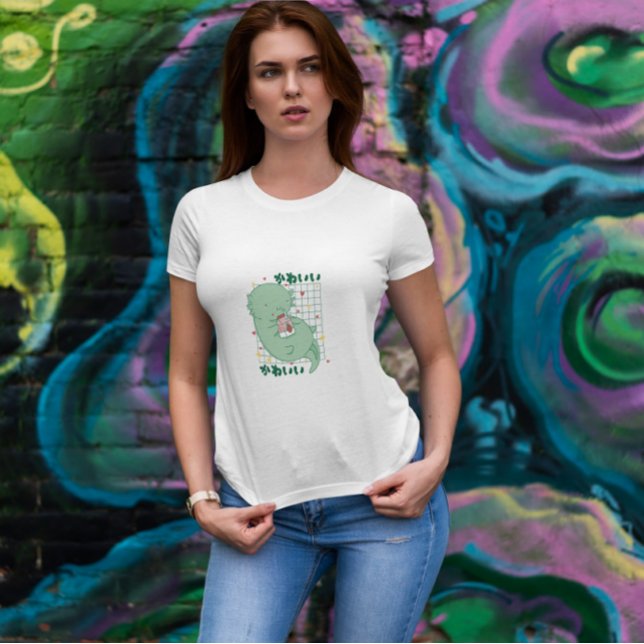 Camiseta Fresa Leche Cute Axolotl (Subido por el creador)