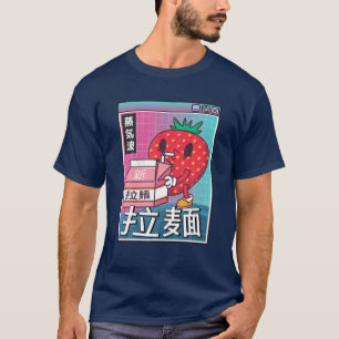 Camiseta Fresa Leche digital Japón estilo Otaku Anime Va