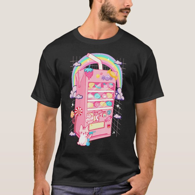 Camiseta Fresa Leche japonesa Otaku Retro (Anverso)
