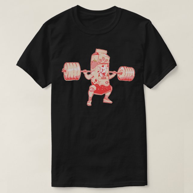 Camiseta Fresa Milkshake Milk Nutrition (Diseño del anverso)