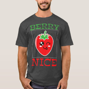 Camiseta Fresa Pun Vegetarian Berry agradable