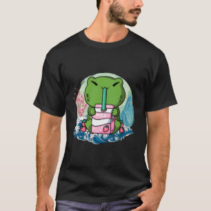 Camiseta Fresa Rana Leche Gana Gasolina Kanagawa Japonesa