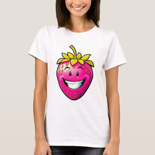 Camiseta Fresa rosa (Anverso)