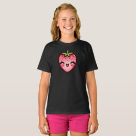 Camiseta Fresa rosa feliz