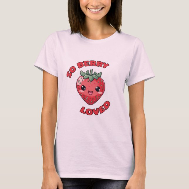 Camiseta Fresa Tan Berry Amado Diseño Cute Kawaii (Anverso)