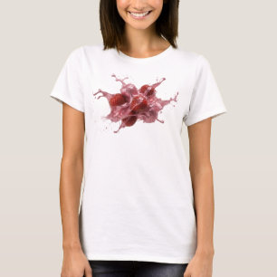 Camiseta Fresas abstractas rosa llamativas
