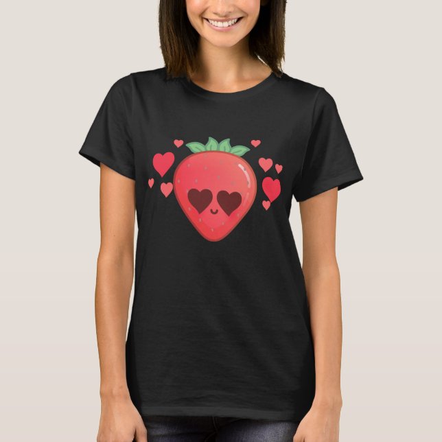 Camiseta Fresas Amor Fruit Lover Foodie (Anverso)
