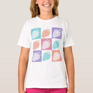 Camiseta Fresas Colorido Verano
