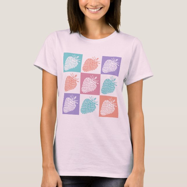 Camiseta Fresas Colorido Verano (Anverso)