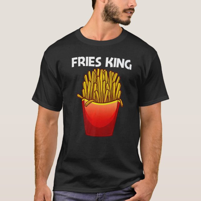 Camiseta Fresas Cuestas Para Hombres Fries De Patata France (Anverso)