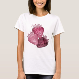 Camiseta Fresas de cristal ingeniosas plateadas