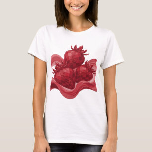 Camiseta Fresas de cristal rojo rosa genial diseño de texto