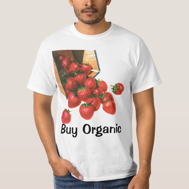 Camiseta Fresas de época en cesta, fresas de frutas aliment (Anverso)