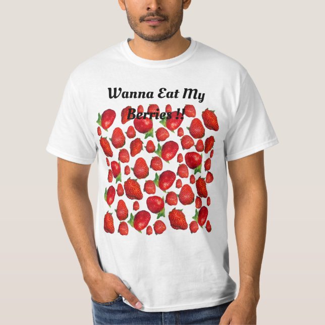Camiseta Fresas Deliciosas Rojas,  (Anverso)
