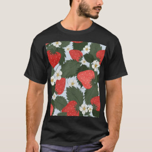 Camiseta Fresas: diseño de patrones de frutas de verano.