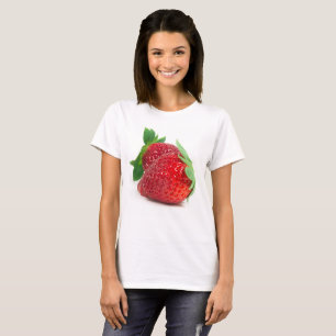 Camiseta Fresas en blanco