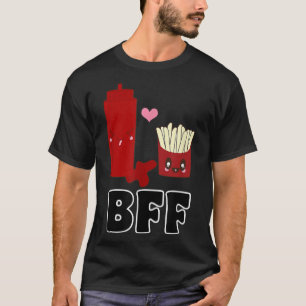 Camiseta Fresas francesas Cute Kawaii y Ketchup BFF