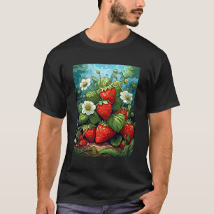 Camiseta Fresas Fresas Fresas Motif Fresas Plantas De Fresa