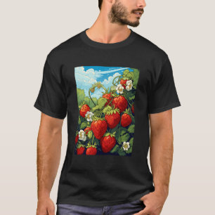 Camiseta Fresas Fresas Fresas Motif Fresas Plantas De Fresa
