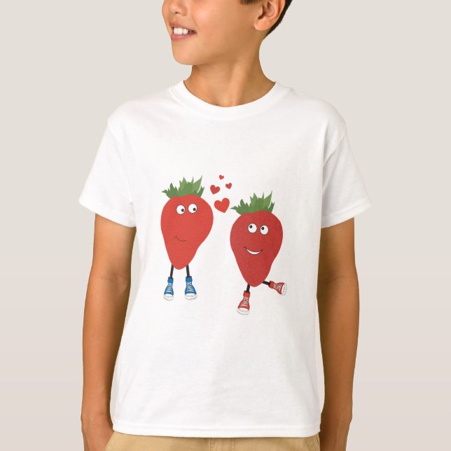 Camiseta Fresas Graciosas Y Enamoradas (Anverso)