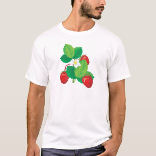 Camiseta fresas jugosas realistas