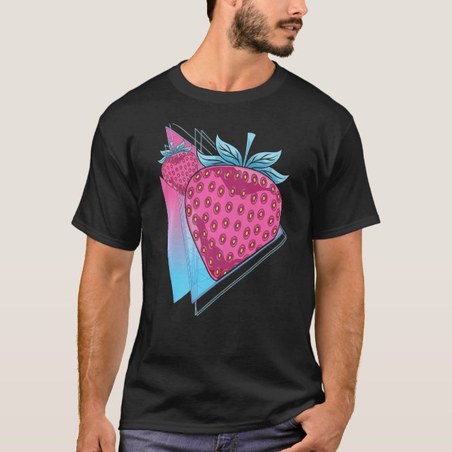 Camiseta Fresas Vaporwave Red Berry Summer Frut Stra (Anverso)