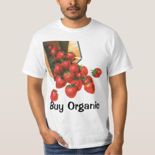 Camiseta Fresas vintage en cesta, alimentos frutas bayas