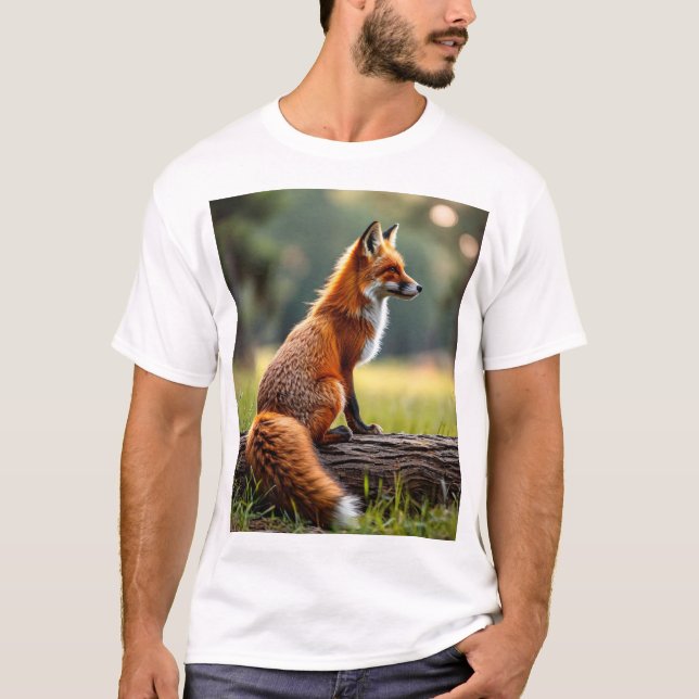 camiseta fresca con diseño original de zorro (Anverso)