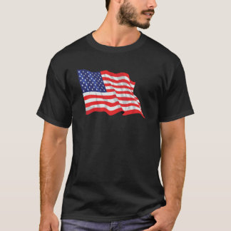 camiseta fresca con la bandera americana de diseño