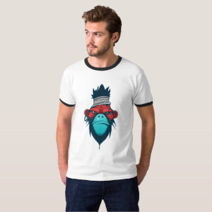 Camiseta fresca con la imagen de la cabeza enojada