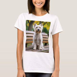 camiseta fresca con perro de diseño del autor