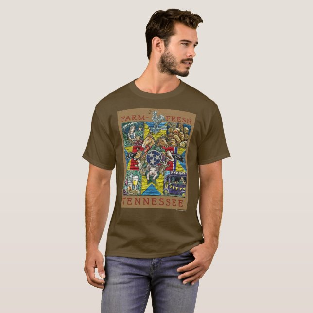 Camiseta fresca de Tennessee de la granja (Anverso completo)