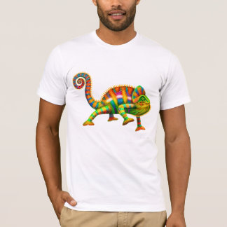 Camiseta fresca del camaleón de la pantera