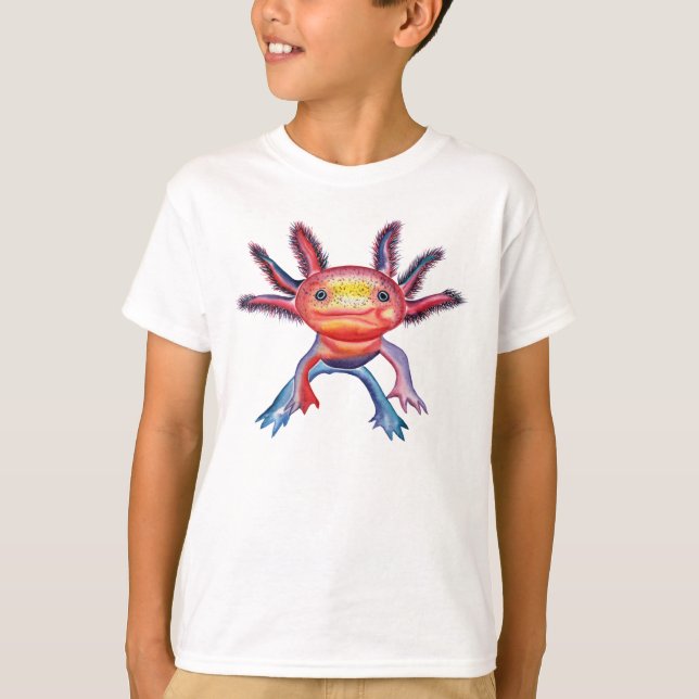 Camiseta fresca del diseño del Axolotl (Anverso)
