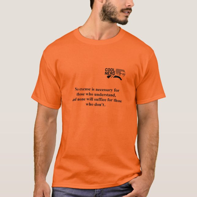 Camiseta fresca del empollón - excusas (Anverso)